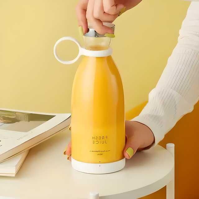 Portable Mixer Bottle – Shaker Cup with Built-in Blender for Smoothies, Protein & Supplements